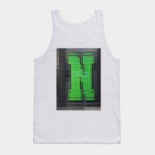 CAPITAL LETTER N. BLURRED but BOLD UPPER CASE Tank Top